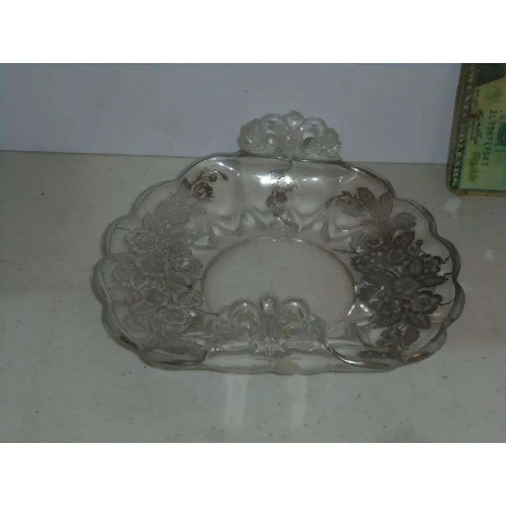 Vintage Candy Dish Detailed With Sterling Overlay - Very Unique - This Was Cr